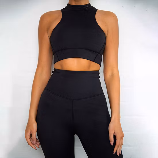 Ensembles de Yoga d'entraînement 2 pièces pour femmes, vêtements de sport, hauts courts à fermeture éclair, costumes de sport rembourrés