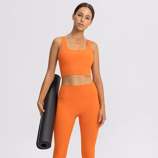 Ensembles de soutien-gorge de Yoga nouveauté soutien-gorge dos croisé sensation nue 2 pièces vêtements de Sport femmes vêtements de Sport costumes de Yoga